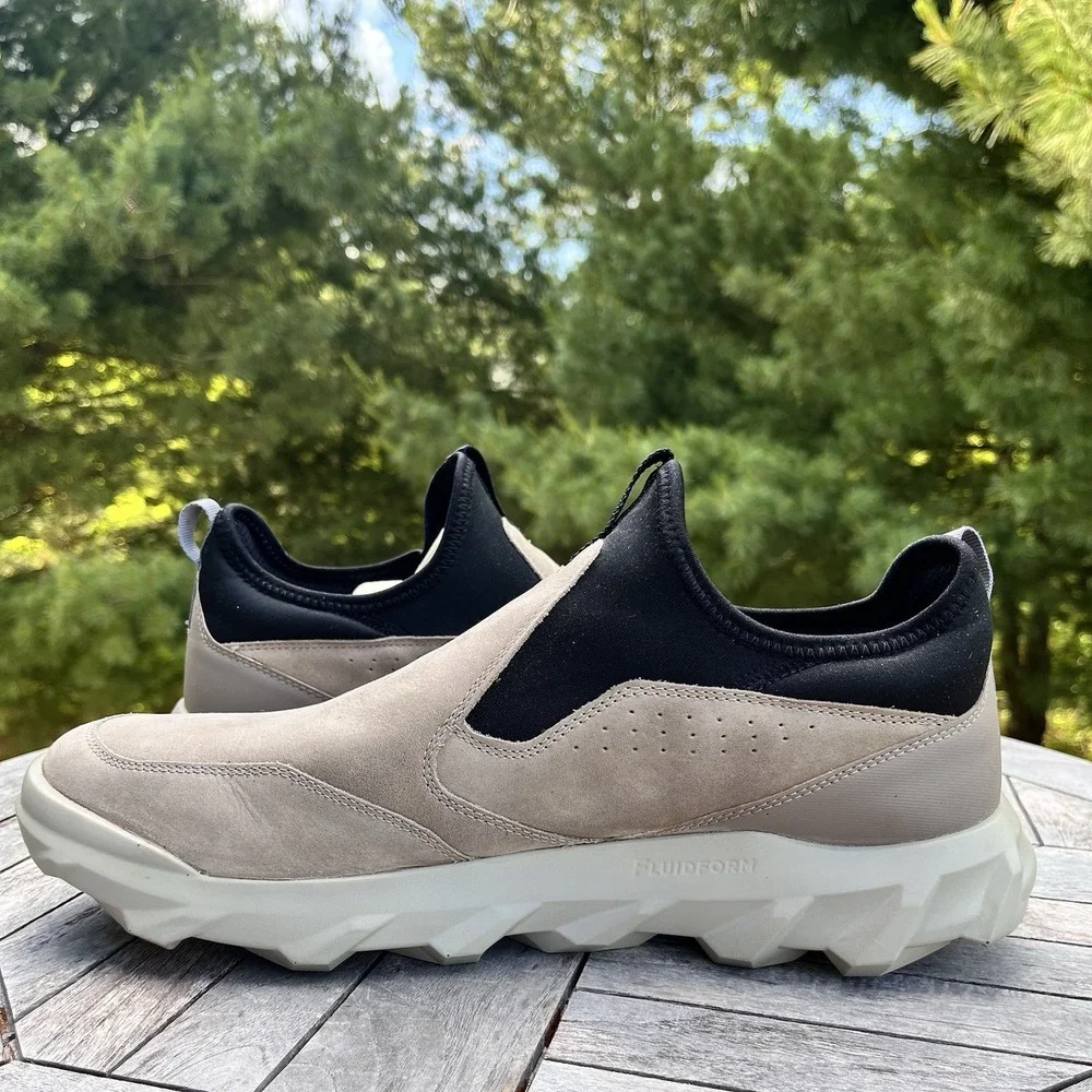 Ecco MX Slip On Sneaker Mens Sz 46 | 12-12.5 Gray Beige Hike Trail Athletic Shoe